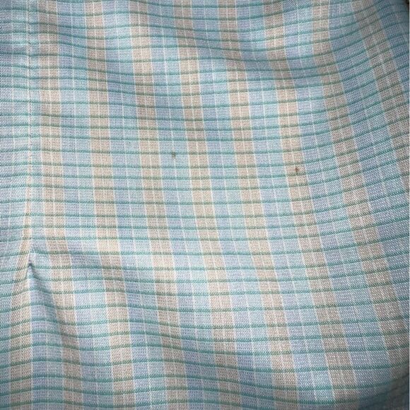 Vintage Avante West Plaid Western Shirt Sz 15/16 Pearl Snap Buttons Aqua Blue - Picture 11 of 11